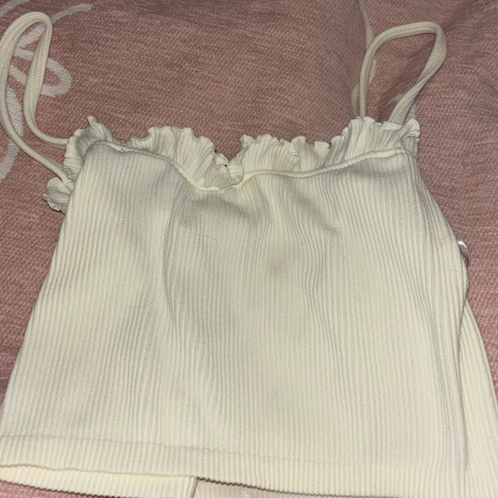 Cropped Cream White Top